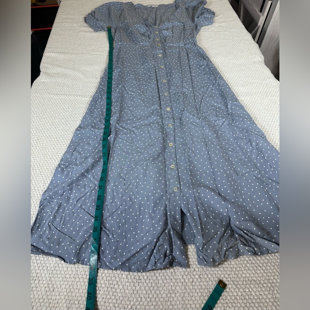 Madewell Leedra Button-Front Midi Dress in Dot - Size 6 - Picture 11 of 11